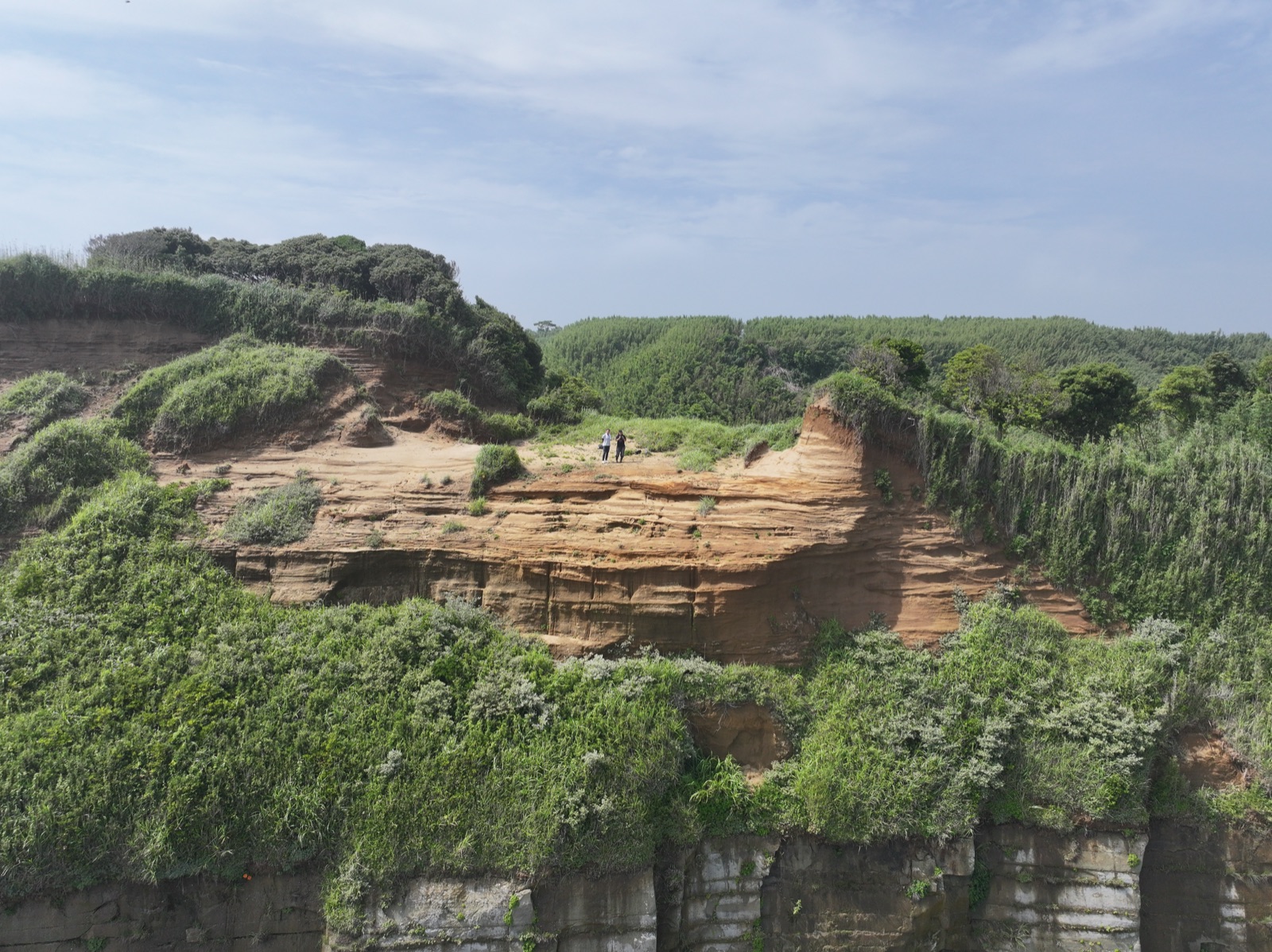 海側から見たCliffside Vista Iiokaの崖